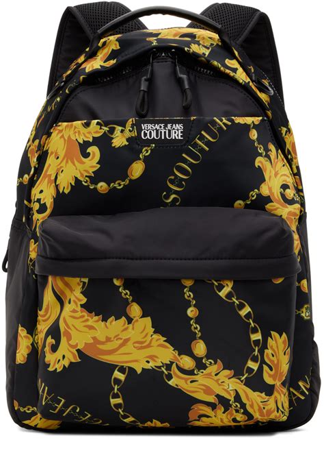 versace jeans couture backpack black